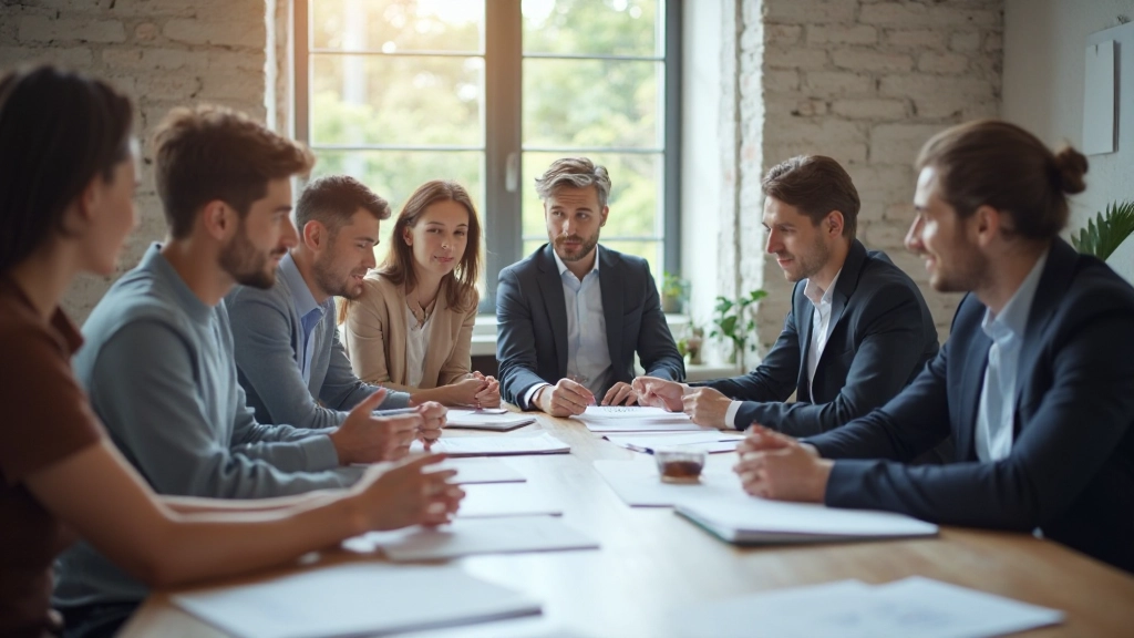 Strategische planning sessie met teams en toekomstvisie discussie